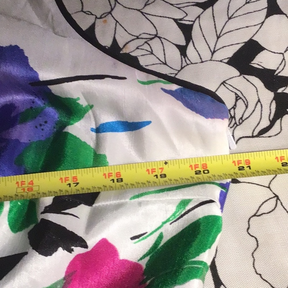 TIANA B. WHITE WITH FLORAL PATTERN DRESS SIZE 16 - Picture 7 of 13